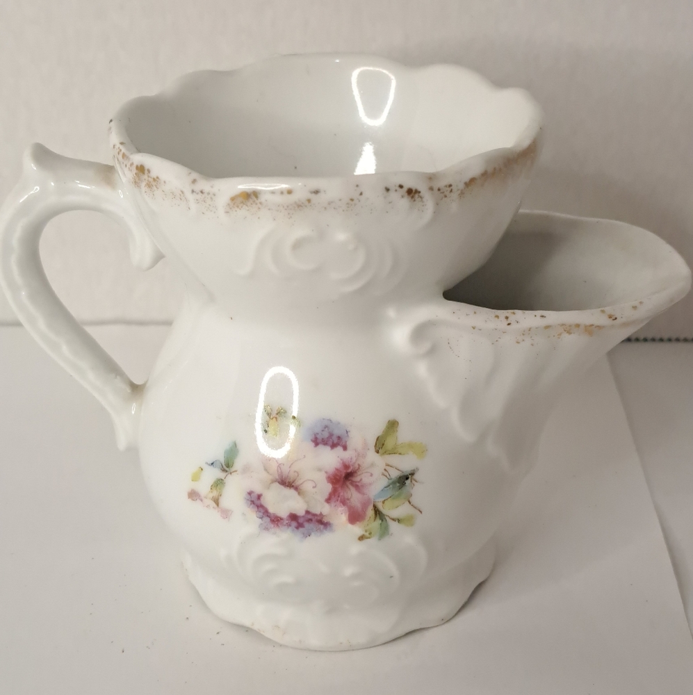 Floral Vintage Men's Shaving Scuttle Mug Soap Porcelain.